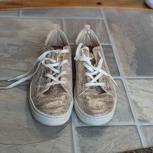 TOMS pink sparkle shoes